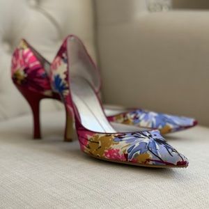 Anne Klein size 7 floral d’orsay pumps